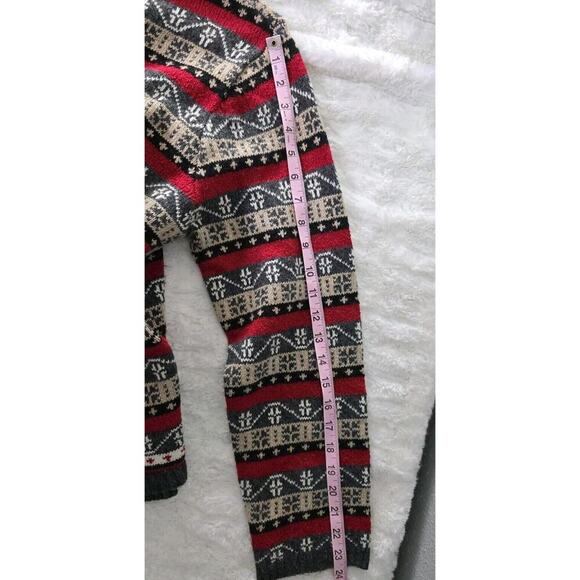 Meg Allen Liz‎ Claiborne Women's Fair Isle Cardigan Knit Christmas Sweater XL - Picture 5 of 7